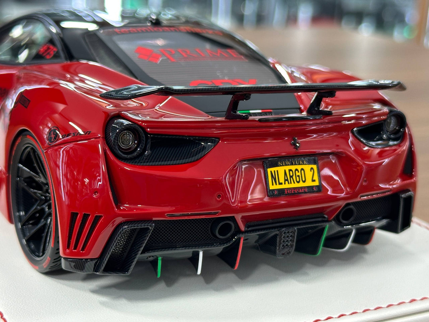 1/18 Resin Davis & Giovanni Ferrari 488 GTB N-Largo Novitec GoldRush Rally – Rosso Corsa / Rally Livery ( Limited to 15 pcs)