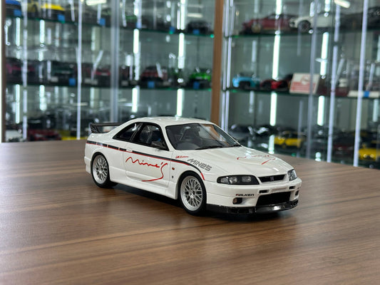 1/18 Resin OttO Mobile Nissan Skyline GT-R R33 Mine’s White Limited 1500 pcs