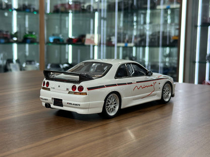 1/18 Resin OttO Mobile Nissan Skyline GT-R R33 Mine’s White Limited 1500 pcs