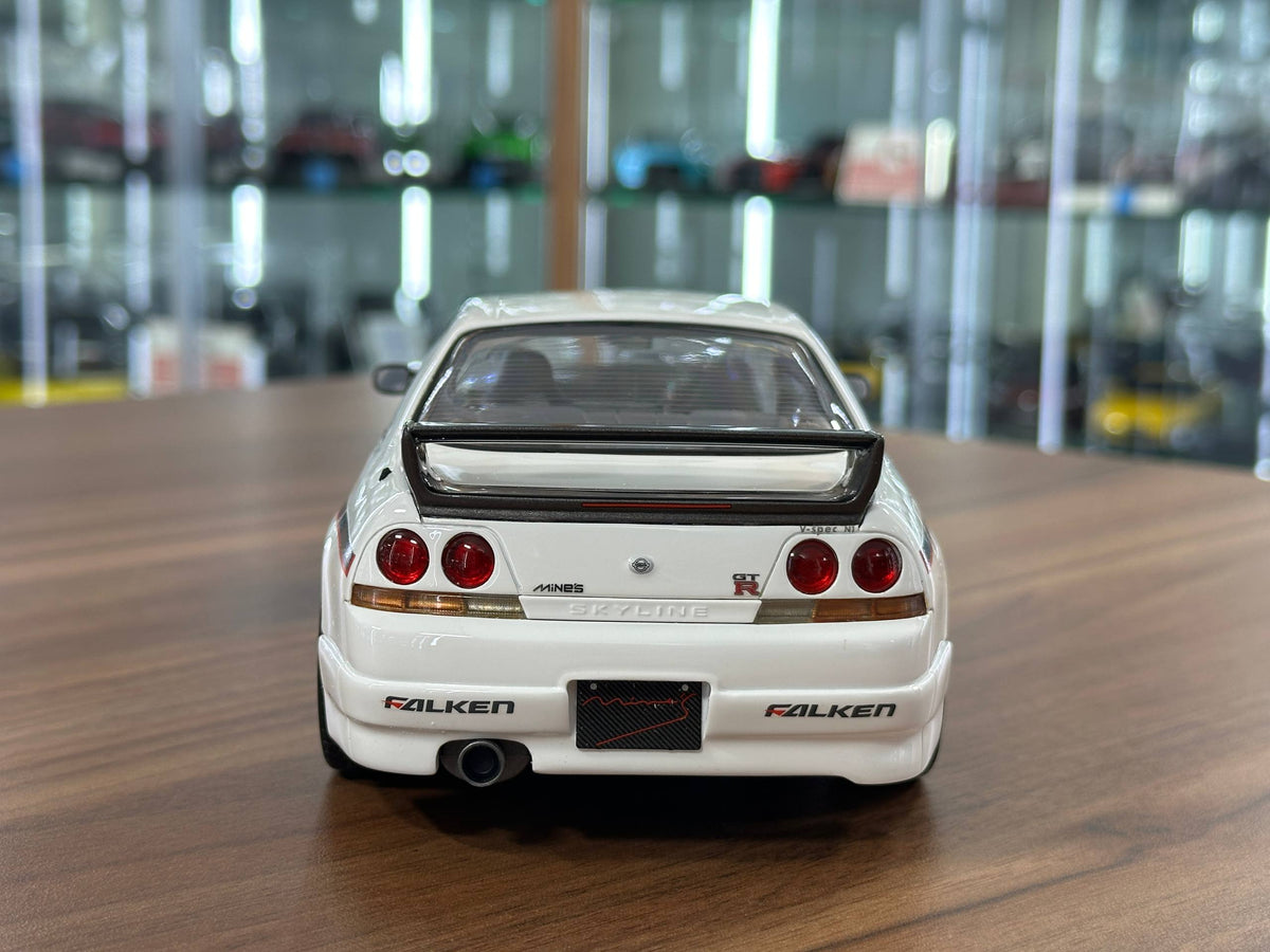 1/18 Resin OttO Mobile Nissan Skyline GT-R R33 Mine’s White Limited 1500 pcs