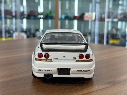 1/18 Resin OttO Mobile Nissan Skyline GT-R R33 Mine’s White Limited 1500 pcs