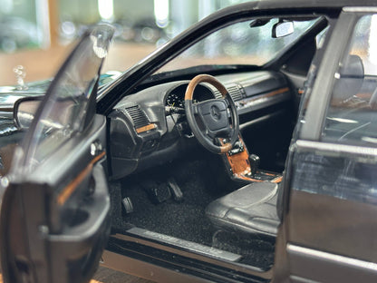 1/18 Diecast Mercedes-Benz S600 (W140, 1997) – Norev Dealer Edition (Obsidian Black)