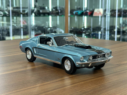1/18 Diecast Maisto Ford Mustang GT Cobra Jet 1968 Blue
