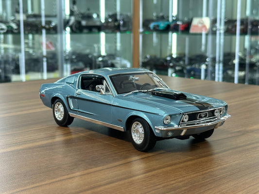 1/18 Diecast Maisto Ford Mustang GT Cobra Jet 1968 Blue