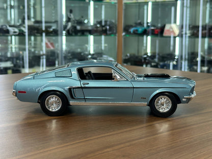 1/18 Diecast Maisto Ford Mustang GT Cobra Jet 1968 Blue