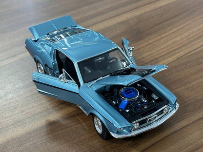 1/18 Diecast Maisto Ford Mustang GT Cobra Jet 1968 Blue