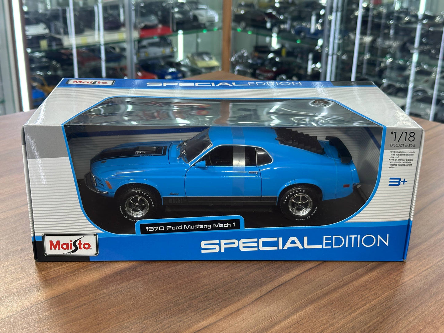 1/18 Diecast Maisto Ford Mustang Mach1 1970 in Blue