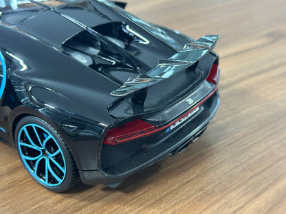 1/18 Diecast Bburago Chiron Zero 400 Zero in Black & Blue Wheels