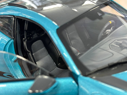 Minichamps Porsche 911 GT3 RS (992) 2023 Ipanema Blue Metallic 1/18 Scale Diecast Model Car | Full Opening | Limited Edition 400 pcs