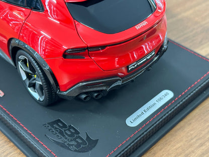 1/18 Diecast Ferrari Purosangue – BBR Collection (Rosso Corsa, Panoramic Roof, Limited 340 pcs, Full Opening)