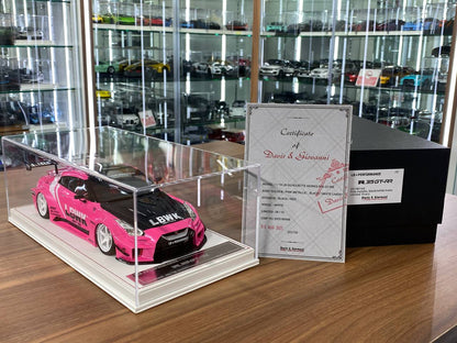 1/18 Resin – Nissan R35 Nismo GT-RR LBWK (Pink Metallic / Black-White Livery) by Davis & Giovanni – Limited 10 pcs