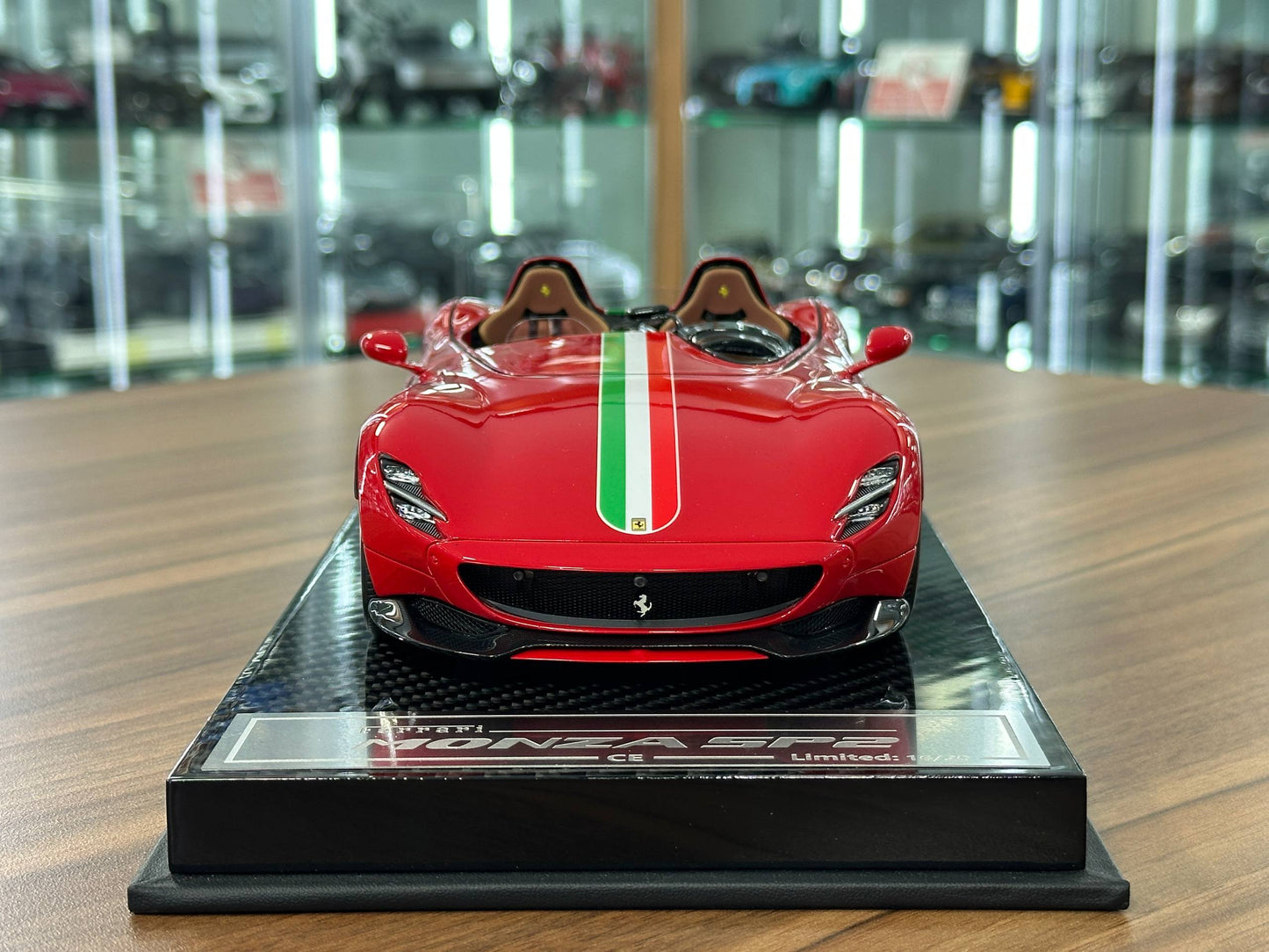 🚨1/18 Resin Ferrari Monza SP2 – CE Models (Red with Italy Flag, Limited 20 pcs)