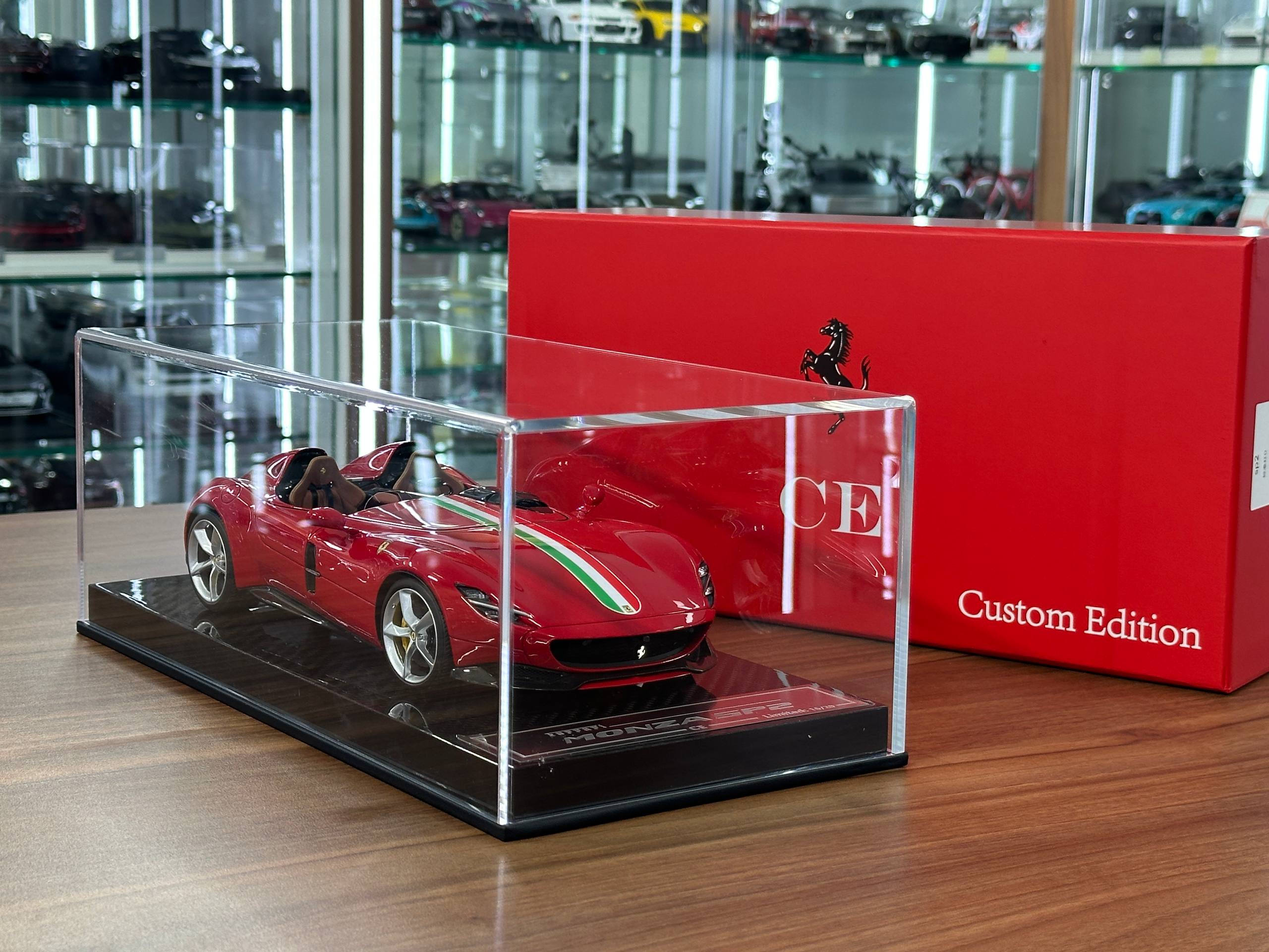 1/18 Resin Ferrari Monza SP2 – CE Models (Red with Italy Flag, 20