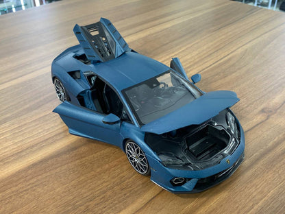 1/18 Metal Diecast Bburago Lamborghini Temerario Matt Blue - Full Opening