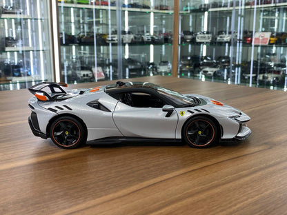 1/18 Metal Diecast Bburago Ferrari SF90 XX Stradale in Silver