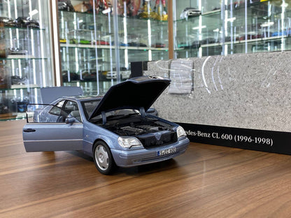 1/18 Diecast Norev Mercedes-Benz CL 600 ( C 140 ) ( 1996-1998 ) Pearl Blue Metallic