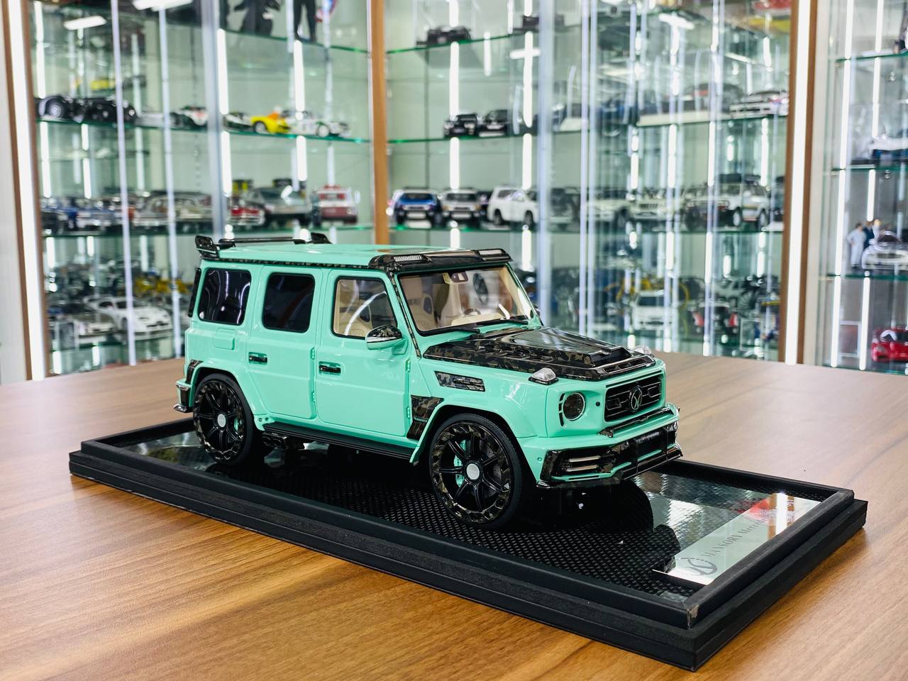 1/18 Mercedes-Benz G63 MANSORY Tiffany Blue Model Car Motorhelix