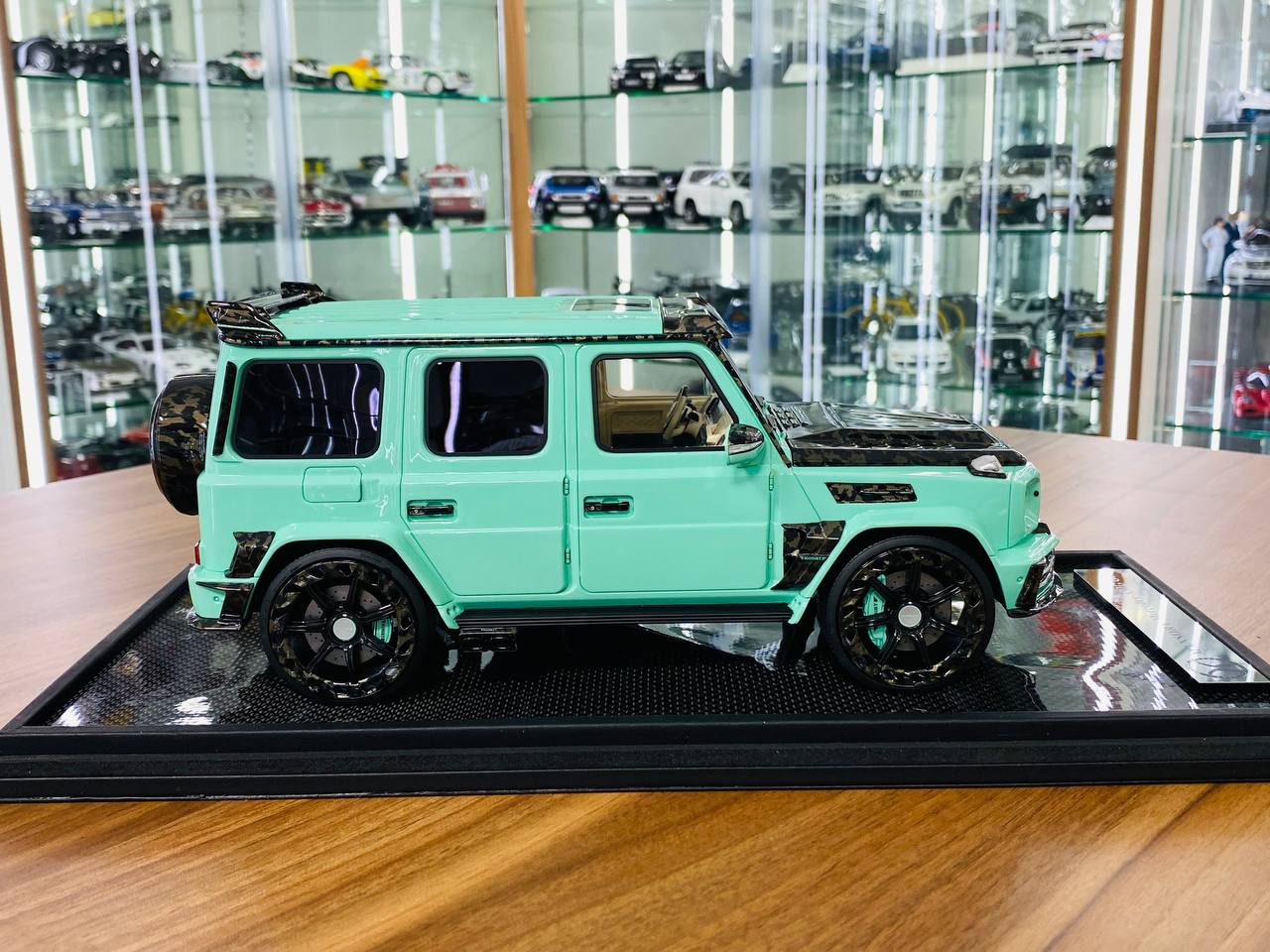 1/18 Mercedes-Benz G63 MANSORY Tiffany Blue Model Car Motorhelix