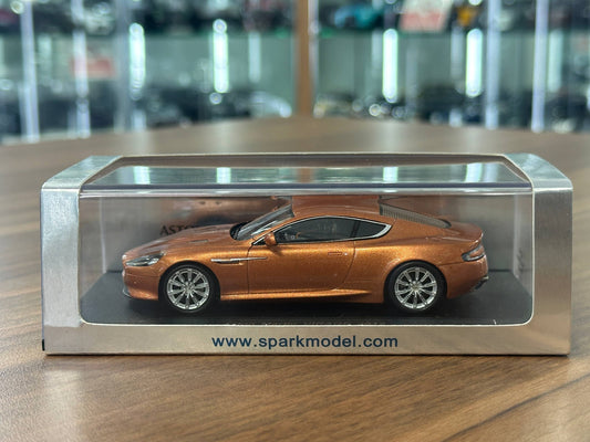 1/43 Diecast Aston Martin Virage (2012) – Spark Models (Bronze, Non-Opening)