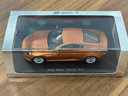 1/43 Diecast Aston Martin Virage (2012) – Spark Models (Bronze, Non-Opening)