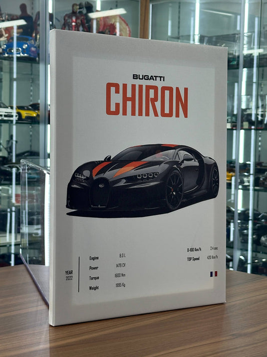 Bugatti Chiron Canvas Wall Poster (40cm x 30cm)
