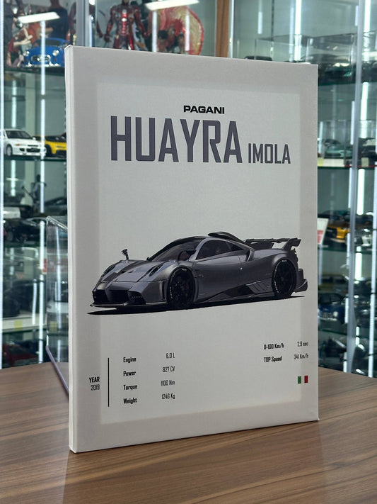 Pagani Huayra Imola Canvas Wall Poster (40cm x 30cm)