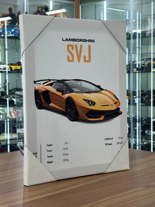 Lamborghini SVJ Canvas Wall Poster (40cm x 30cm)