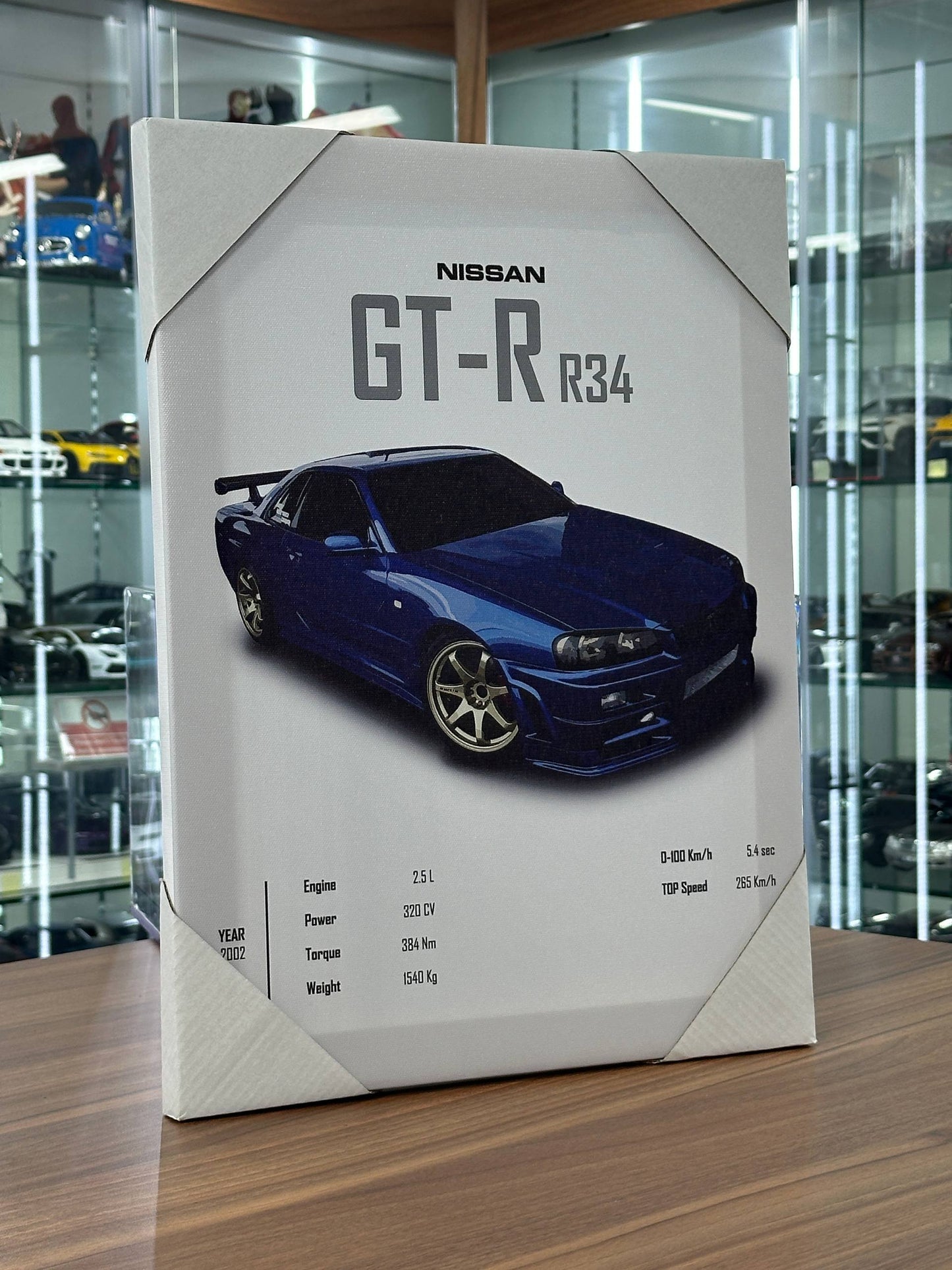 Nissan GTR R-34 Canvas Wall Poster (40cm x 30cm)