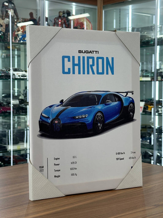 Bugatti Chiron Canvas Wall Poster (40cm x 30cm)