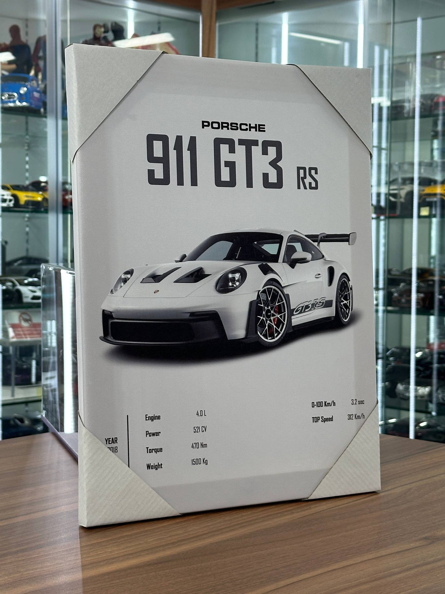 Porsche 911 GT3 RS Canvas Wall Poster (40cm x 30cm)