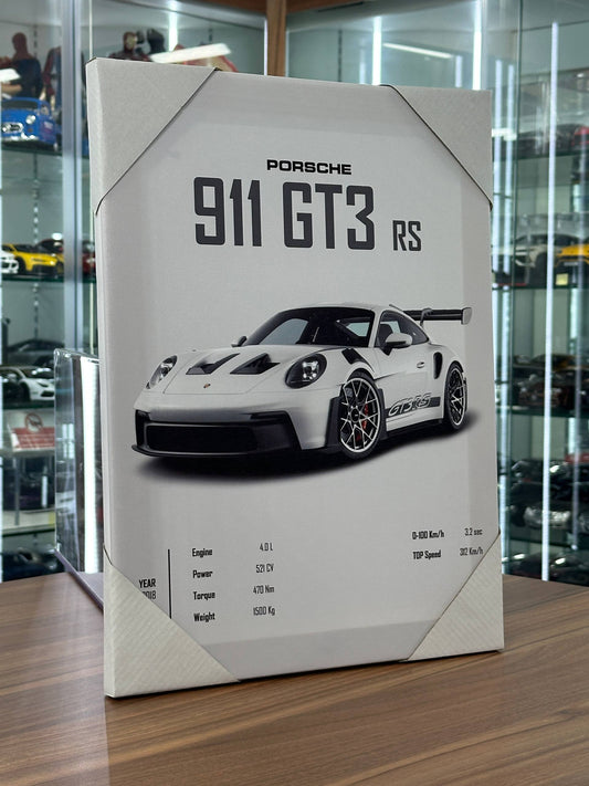 Porsche 911 GT3 RS Canvas Wall Poster (40cm x 30cm)