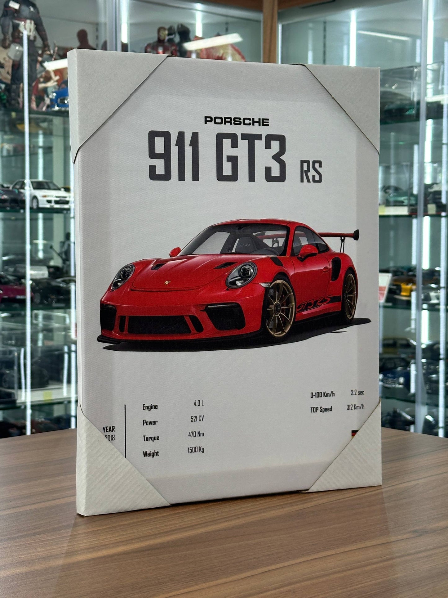 Porsche 911 GT3 RS Canvas Wall Poster (40cm x 30cm)
