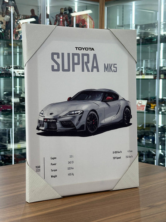 Toyota Supra MK5 Canvas Wall Poster (40cm x 30cm)