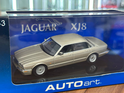 1/43 Diecast Model Jaguar XJ8 in Gold  – (AUTOart)
