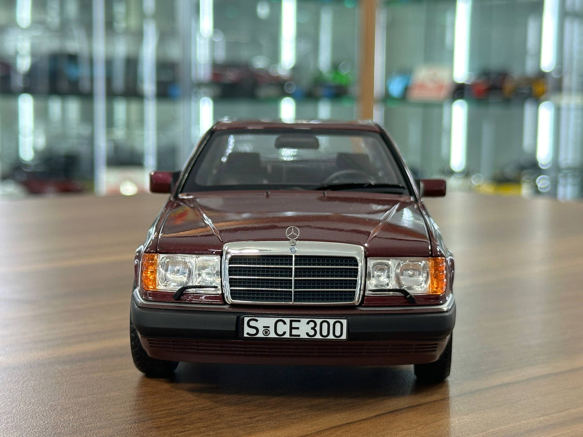 Norev Dealer Edition Mercedes-Benz 300 CE-24 Coupe C124 1988–1992 Almandine Red 1/18 Scale Diecast Model Car | Full Opening