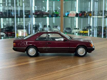 Norev Dealer Edition Mercedes-Benz 300 CE-24 Coupe C124 1988–1992 Almandine Red 1/18 Scale Diecast Model Car | Full Opening