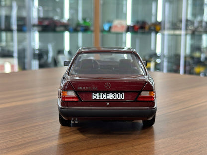 Norev Dealer Edition Mercedes-Benz 300 CE-24 Coupe C124 1988–1992 Almandine Red 1/18 Scale Diecast Model Car | Full Opening