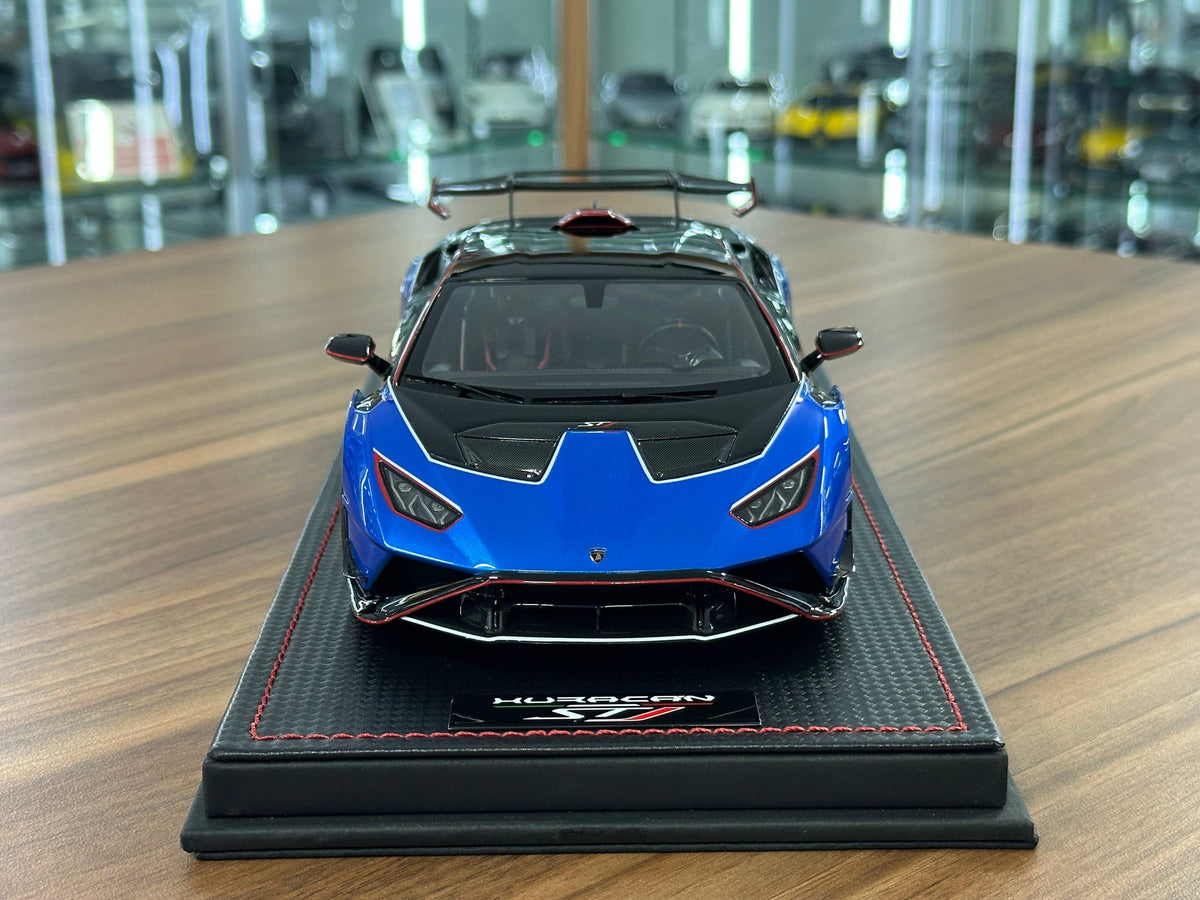 1/18 MR Collection Lamborghini Huracan STJ Blue Eliadi Resin Model Car Limited Edition 199 Pieces