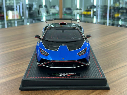 1/18 MR Collection Lamborghini Huracan STJ Blue Eliadi Resin Model Car Limited Edition 199 Pieces