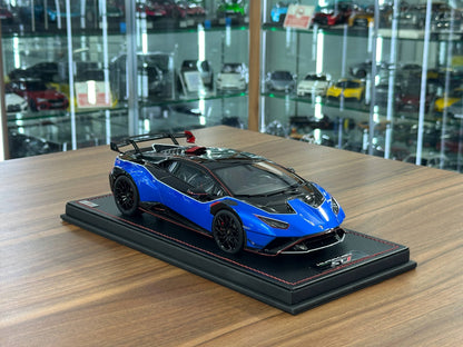 1/18 MR Collection Lamborghini Huracan STJ Blue Eliadi Resin Model Car Limited Edition 199 Pieces