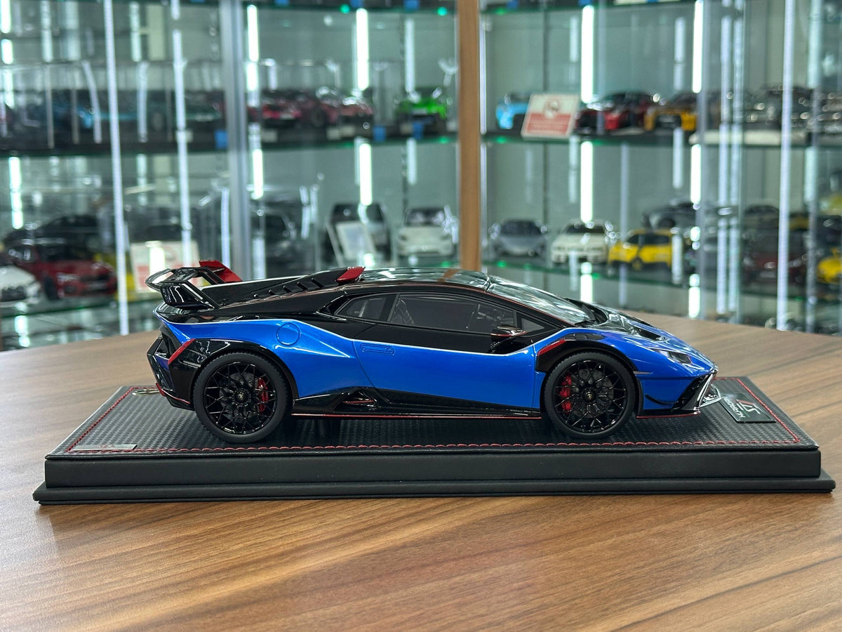 1/18 MR Collection Lamborghini Huracan STJ Blue Eliadi Resin Model Car Limited Edition 199 Pieces