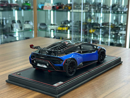 1/18 MR Collection Lamborghini Huracan STJ Blue Eliadi Resin Model Car Limited Edition 199 Pieces