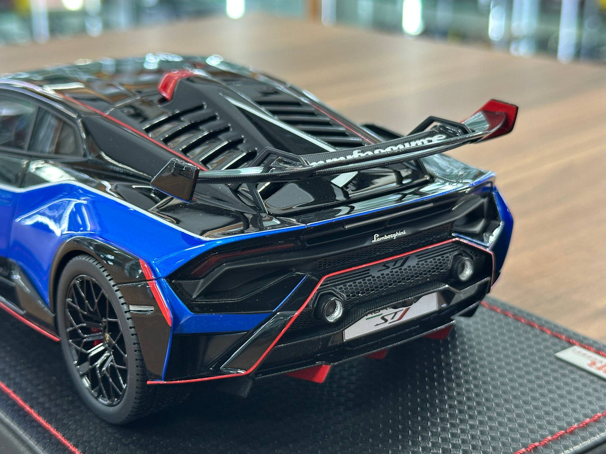 1/18 MR Collection Lamborghini Huracan STJ Blue Eliadi Resin Model Car Limited Edition 199 Pieces