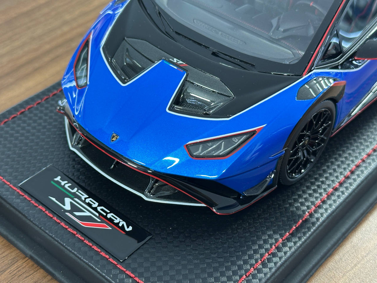 1/18 MR Collection Lamborghini Huracan STJ Blue Eliadi Resin Model Car Limited Edition 199 Pieces