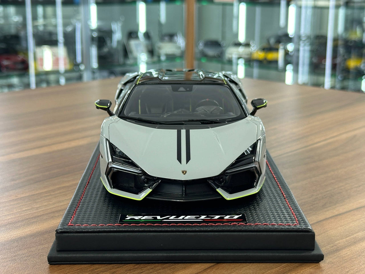 1/18 MR Collection Lamborghini Revuelto Grigio Hati with Scandal Livery Resin Model Car Limited Edition 99 Pieces