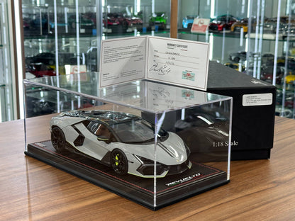 1/18 MR Collection Lamborghini Revuelto Grigio Hati with Scandal Livery Resin Model Car Limited Edition 99 Pieces