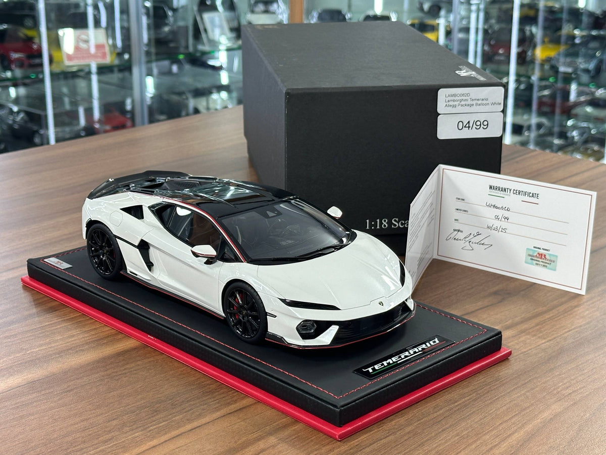 MR Collection Lamborghini Temerario Alleggerita Package Balloon White 1:18 Resin Model Limited 99 pcs