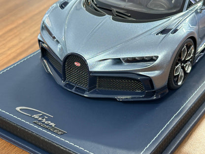 1/18 Resin MR Collection Bugatti Chiron Profilee Argent Atlantique / blue royal Limited-499 pcs