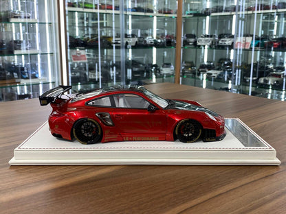 1/18 Resin – Porsche 997 Turbo | Davis & Giovanni | Candy Red / Black Glossy Carbon | Limited 1 of 1