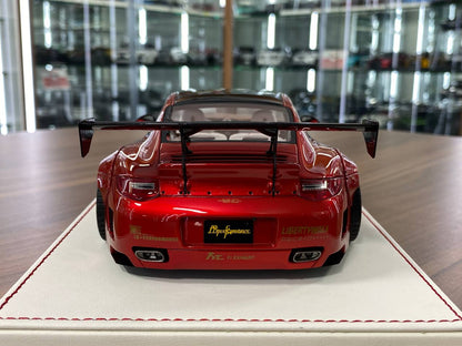 1/18 Resin – Porsche 997 Turbo | Davis & Giovanni | Candy Red / Black Glossy Carbon | Limited 1 of 1